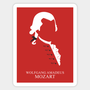 Wolfgang Amadeus Mozart - Minimalist Portrait Magnet